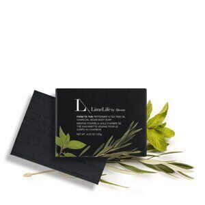 LimeLife By Alcone Farm To Rub Peppermint & Tea Tree Oil Charcoal Vegan Body Soa